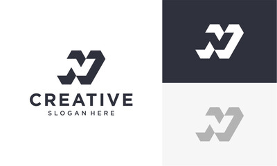 initial n vector logo