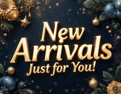 New Arrivals, Just for You 3D Text For new products
