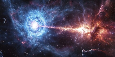 Gamma Ray Burst of a Neutron Star, Exploring the phenomena of gamma ray bursts and their connection to neutron stars, gravitational waves, and the concept of spacetime.