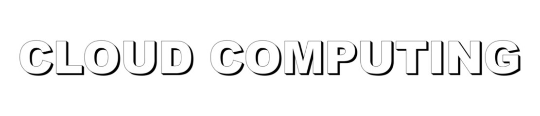 Cloud Computing Text Shadow