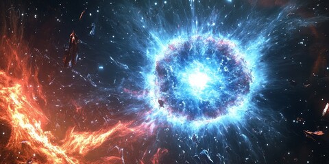 Gamma Ray Burst of a Neutron Star, Exploring the phenomena of gamma ray bursts and their connection to neutron stars, gravitational waves, and the concept of spacetime.