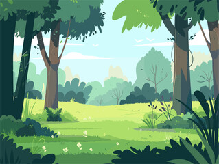 Fototapeta premium Forest Glades: Inhabited Haven for Untamed Wildlife Among Verdant Tapestry
