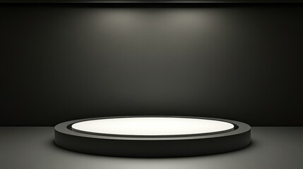 Dark Room Circular Platform Display Stand