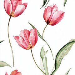 Fototapeta premium Spring flowers on white.