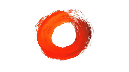 Abstract Orange Brush Stroke Design