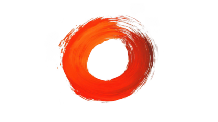 Abstract Orange Brush Stroke Design