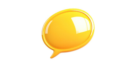 Bright Yellow Speech Bubble Icon