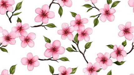 Charming Mini Pink Cherry Blossom Pattern Design