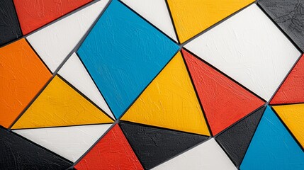 Colorful Geometric Design with Layered Triangles