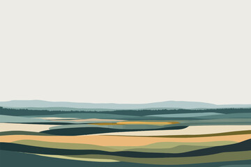 Serene Landscape with Green Grass and Clear Blue Sky