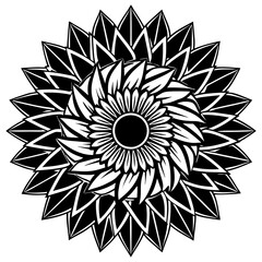 Intricate Mandala Flower Illustration