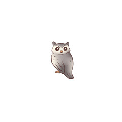 owl perched calmly, exuding a sense of mystery and knowledge. Perfect for themes of wisdom, night, or storytelling.