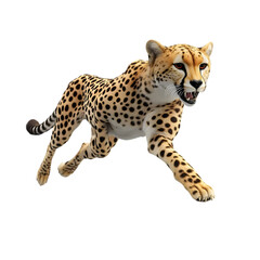 leopard in front of a white background