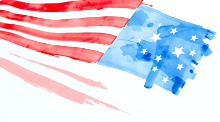 Obraz premium Illustration of the USA national flag