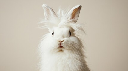 Obraz premium White Rabbit with Long Hair