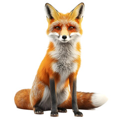 Obraz premium red fox vulpes in transparent background 
