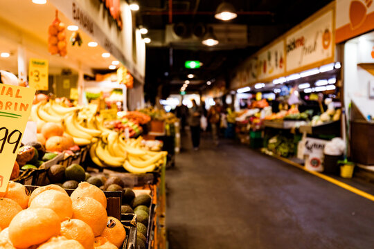 Fresh fruit and vegetable stall at the Adelaide Central Market