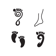 Foot and care icon logo template  Foot and ankle healthcare