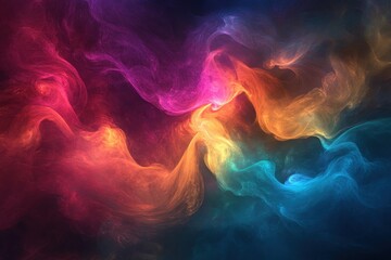 Obraz premium Abstract Swirling Colors of Pink, Orange, and Blue