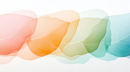 Soft, colorful overlapping leaves create a serene, artistic composition.