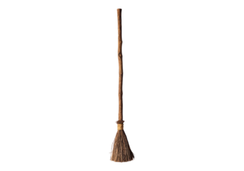 Broome stick .Transparent background .Isolated PNG