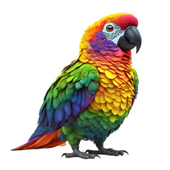 Obraz premium blue and yellow macaw in transparent background 