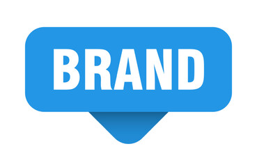 BRAND button, banner, label, sign