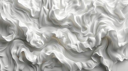 Obraz premium The image is a white background with a white fabric that has a wave-like pattern