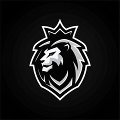Fototapeta premium lion logo shape design 