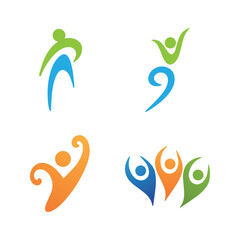 Health life people logo vector