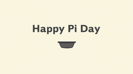 "Happy Pi Day" text with a simple pie graphic, emphasizing the concept of celebrating mathematics and delicious treats in a modern context