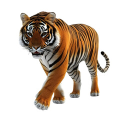 Naklejka premium tiger isolated on white background