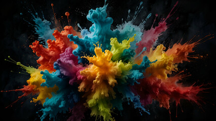 Fototapeta premium Explosive Burst of Vibrant Color in Motion