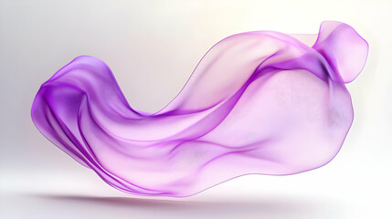 Purple Abstract 3D Fabric Wave Illustration