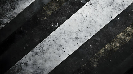 Abstract Grunge Background Texture: Black White Diagonal Stripes