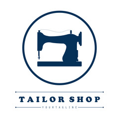 Tailor or textile logo vector flat design