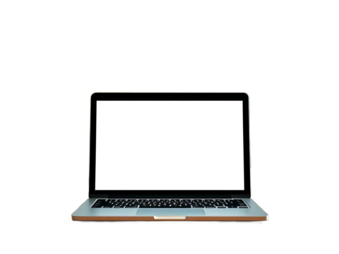 laptop isolated on white background. PNG transparent background 