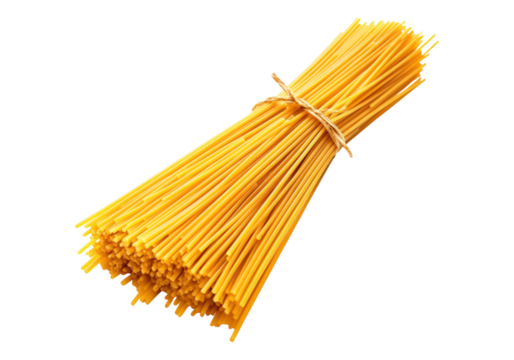 Bunch of spaghetti .Transparent background .Isolated PNG