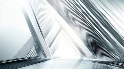 Obraz premium Abstract 3D Silver Lines Background Illustration