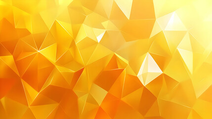 Fototapeta premium Golden Abstract 3D Background, Geometric Triangles
