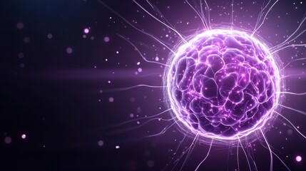 Obraz premium Dynamic human cell regeneration futuristic laboratory illustration in a high-tech environment