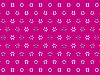 Seamless pattern of repeating light gray stars on a vibrant pink background.