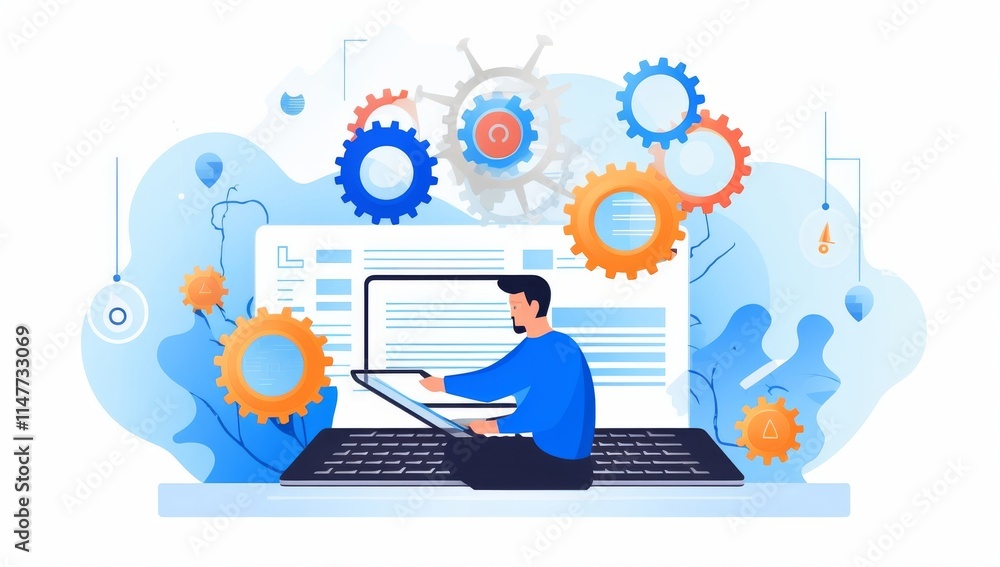 Poster software development process: a visual representation