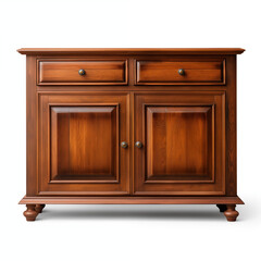 Classic Wooden Sideboard Two Drawers Two Doors Brown Wood Cabinet