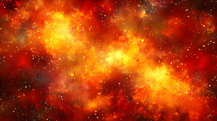 Fiery Nebula Abstract Background Illustration