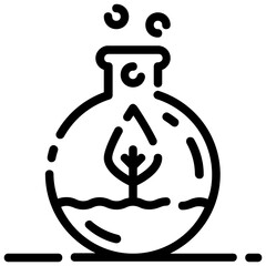 ecology research outline vector icon