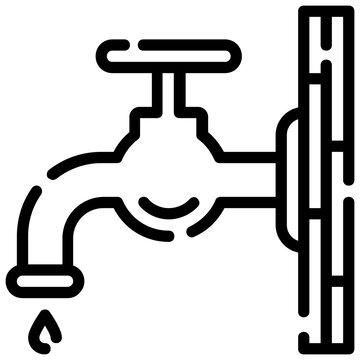 recommend clip art: water tap outline vector icon