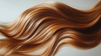 Flowing strands of vibrant, wavy hair showcasing texture and color.