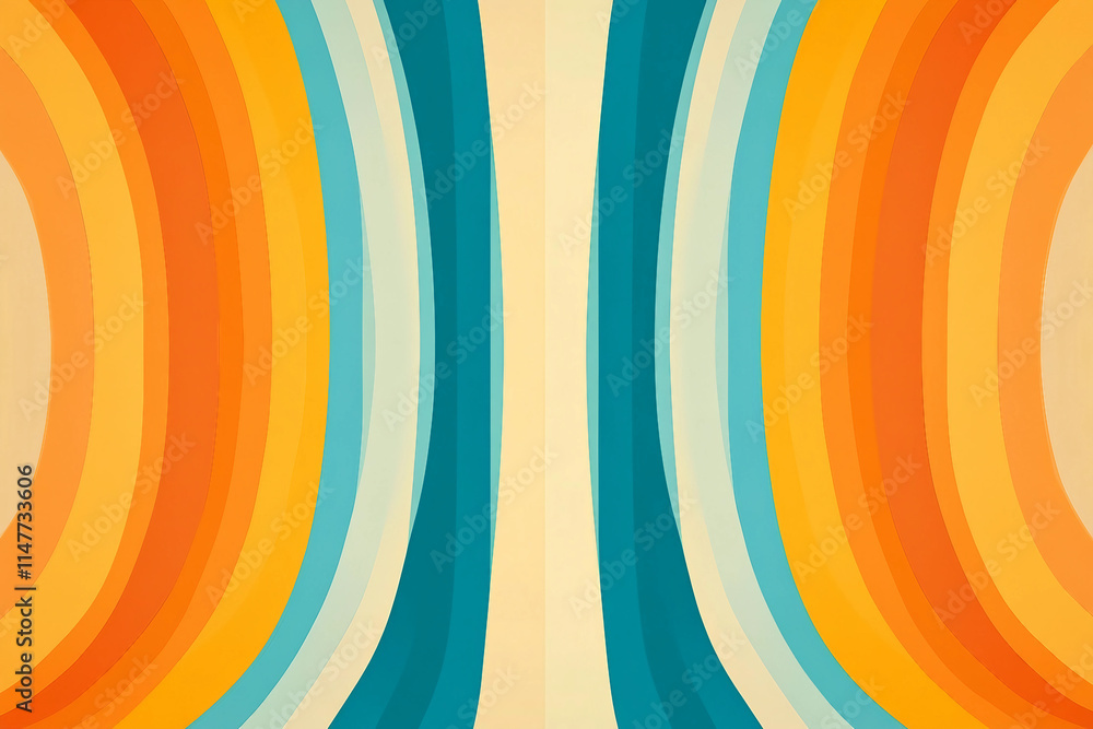 Aufkleber abstract geometric pattern vibrant and dynamic geometric shapes in a kaleidoscope of colors generati