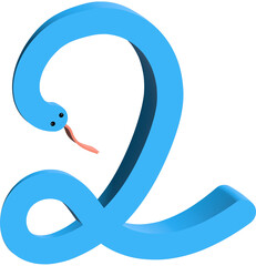 Fototapeta premium 2025 을사년 새해 푸른 뱀